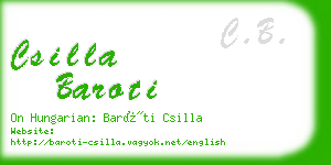 csilla baroti business card